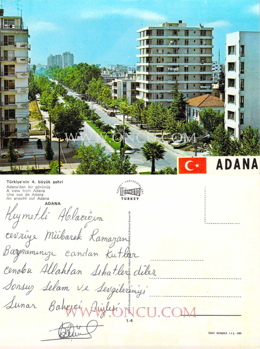 Türkiye`nin 4. büyük şehri Adana`dan bi görünüş