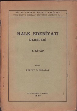 Halk Edebiyatı Dersleri 1.Kitap